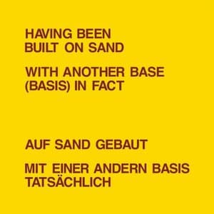 Having Been Built on Sand