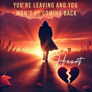 You're leaving and you won't be coming back